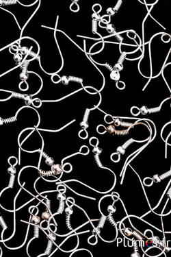 Supports pour boucles d'oreilles - long. 16 mm - argenté
